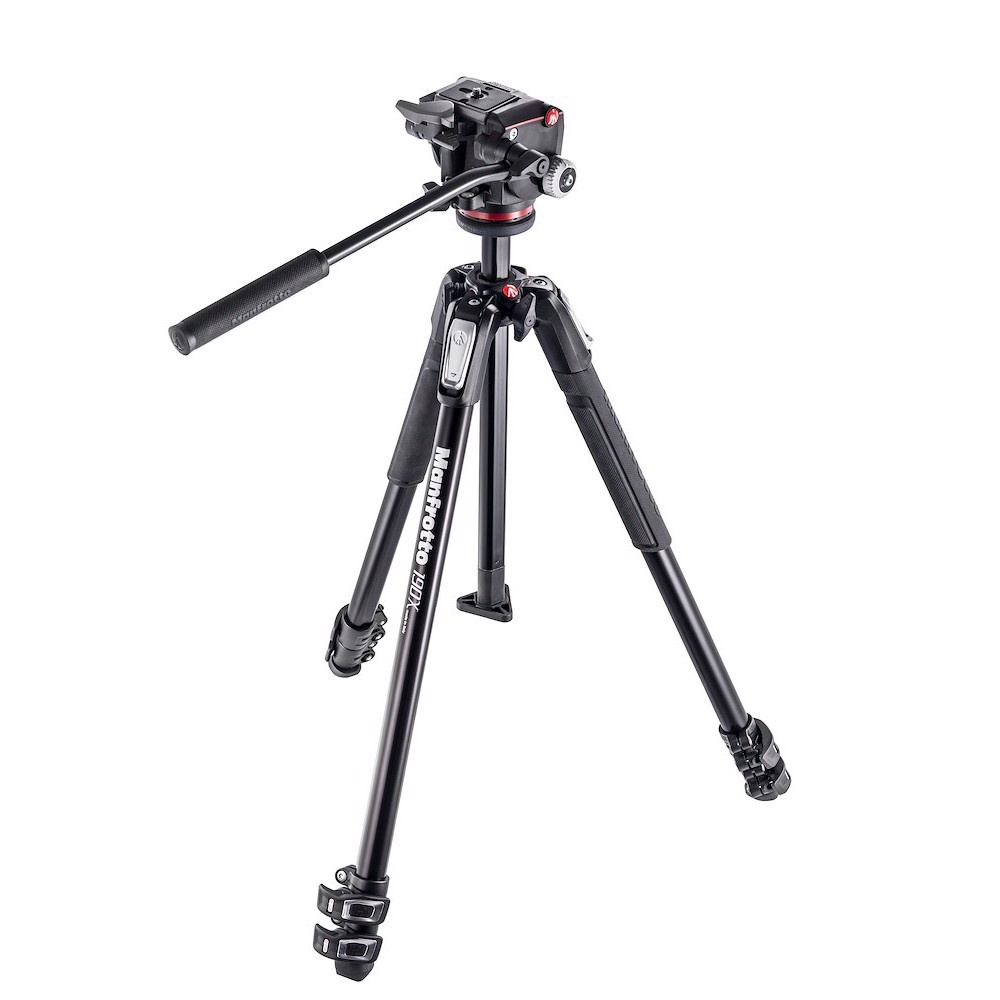 Manfrotto Kit serie 190 a 3 sezioni con testa foto/video fluida