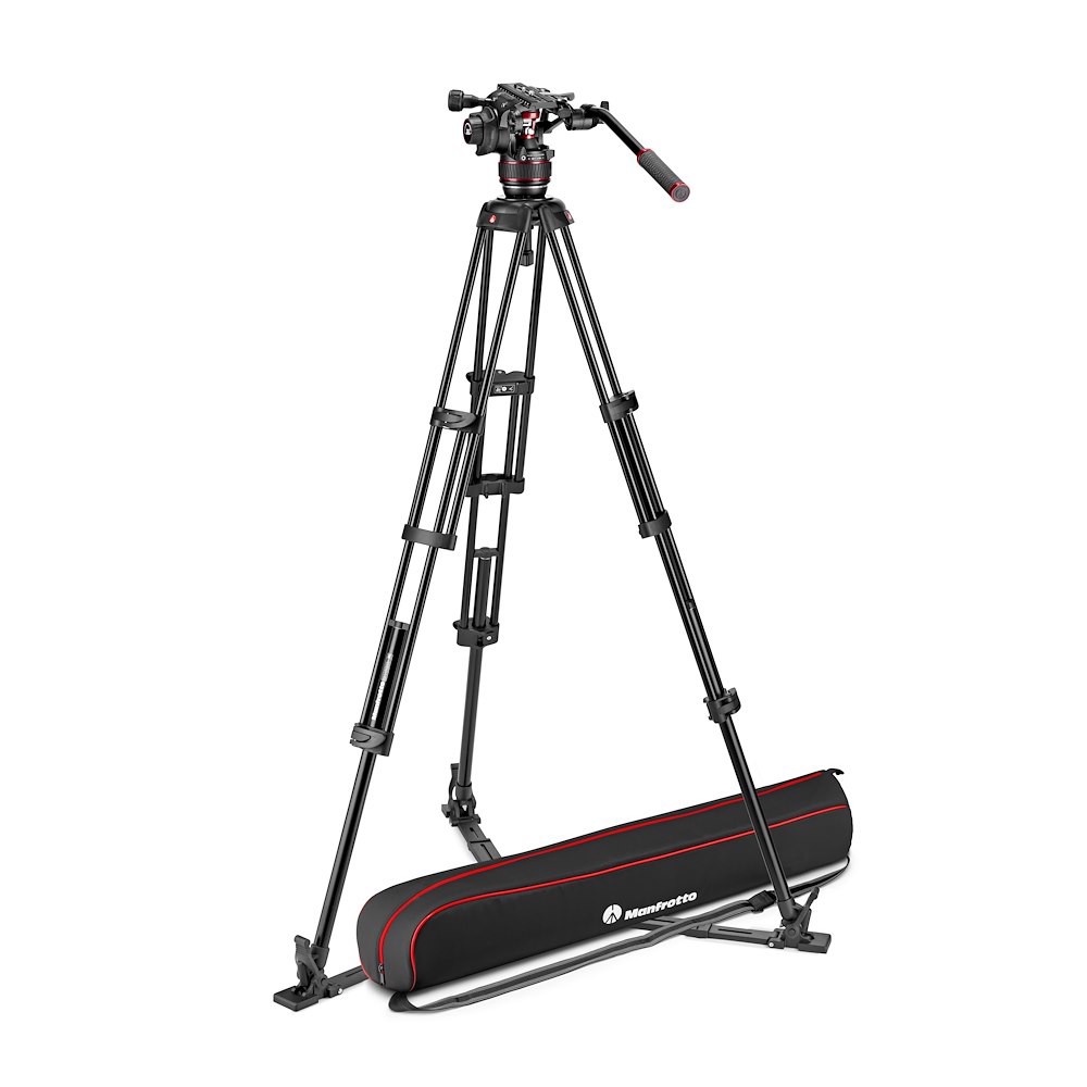 Manfrotto Kit video Nitrotech 608 treppiede a doppio tubo alluminio