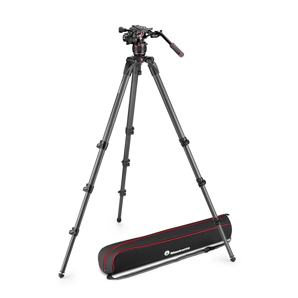 Manfrotto Kit video Nitrotech 608 treppiede tubo singolo carbonio