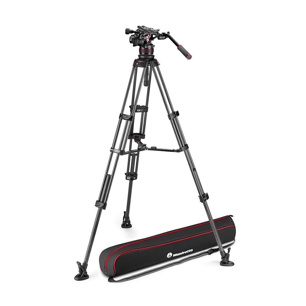 Manfrotto Kit video Nitrotech 612 treppiede tubo doppio carbonio