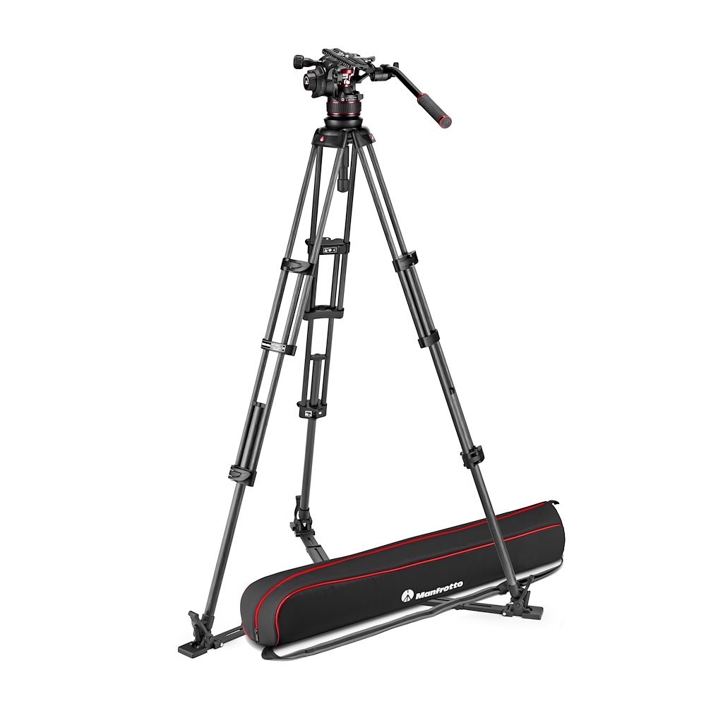 Manfrotto Kit video Nitrotech 612 treppiede tubo doppio carbonio