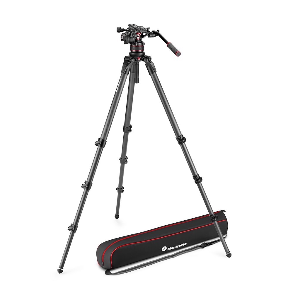Manfrotto Kit video Nitrotech 612 treppiede tubo singolo carbonio