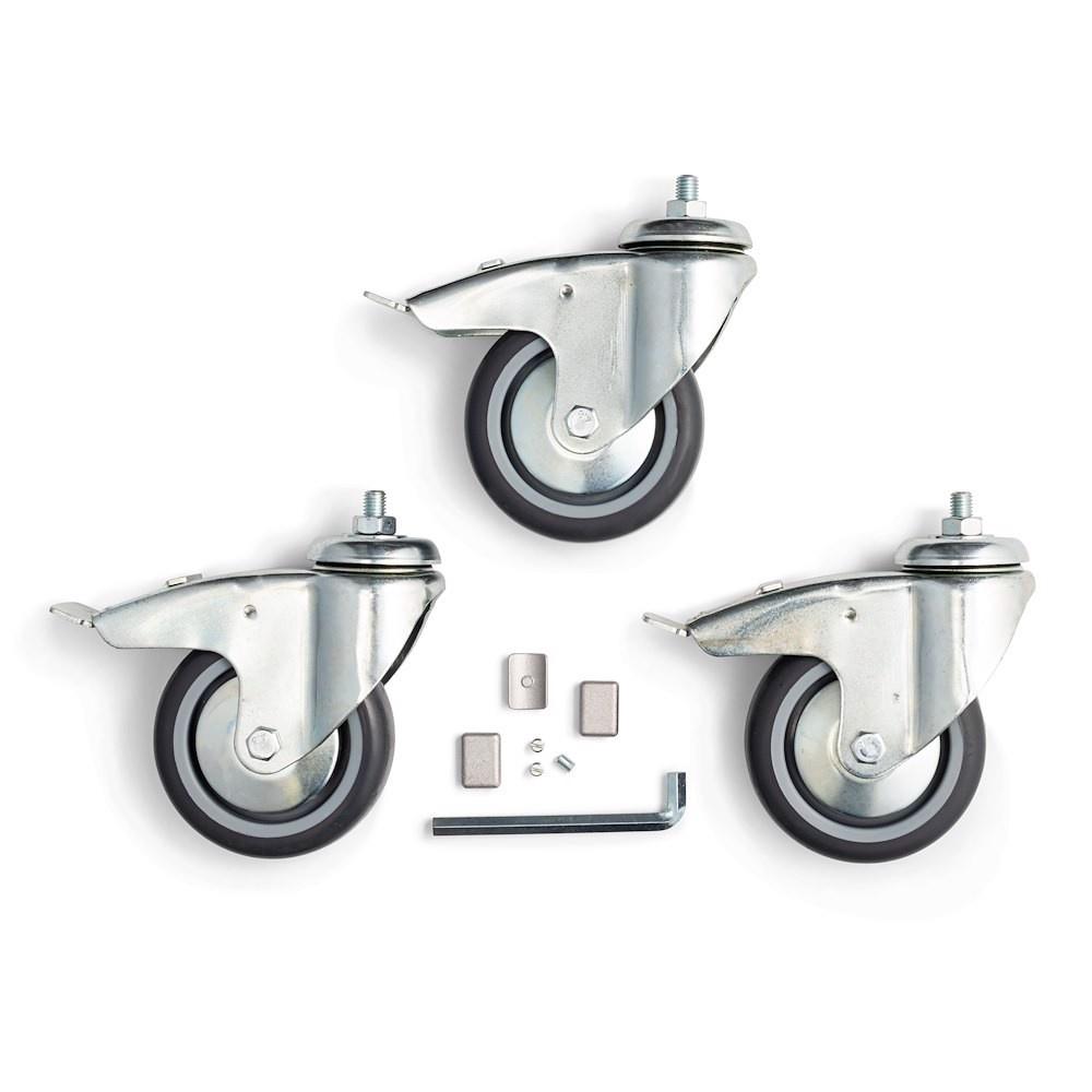 Manfrotto Set 3 ruote con freno 100mm con vite m10