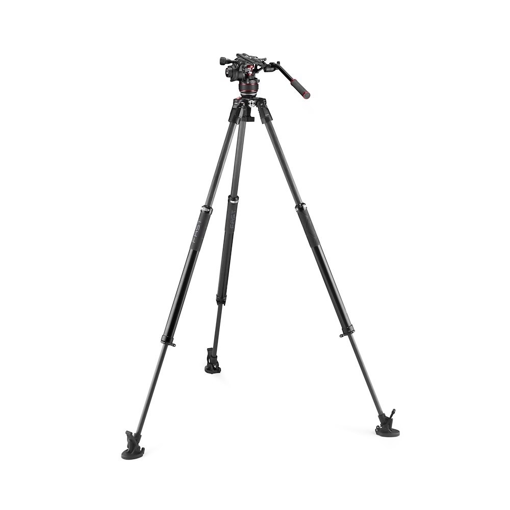Manfrotto Nitrotech 612 con Treppiede 635 Fast Tubo Singolo Carbonio