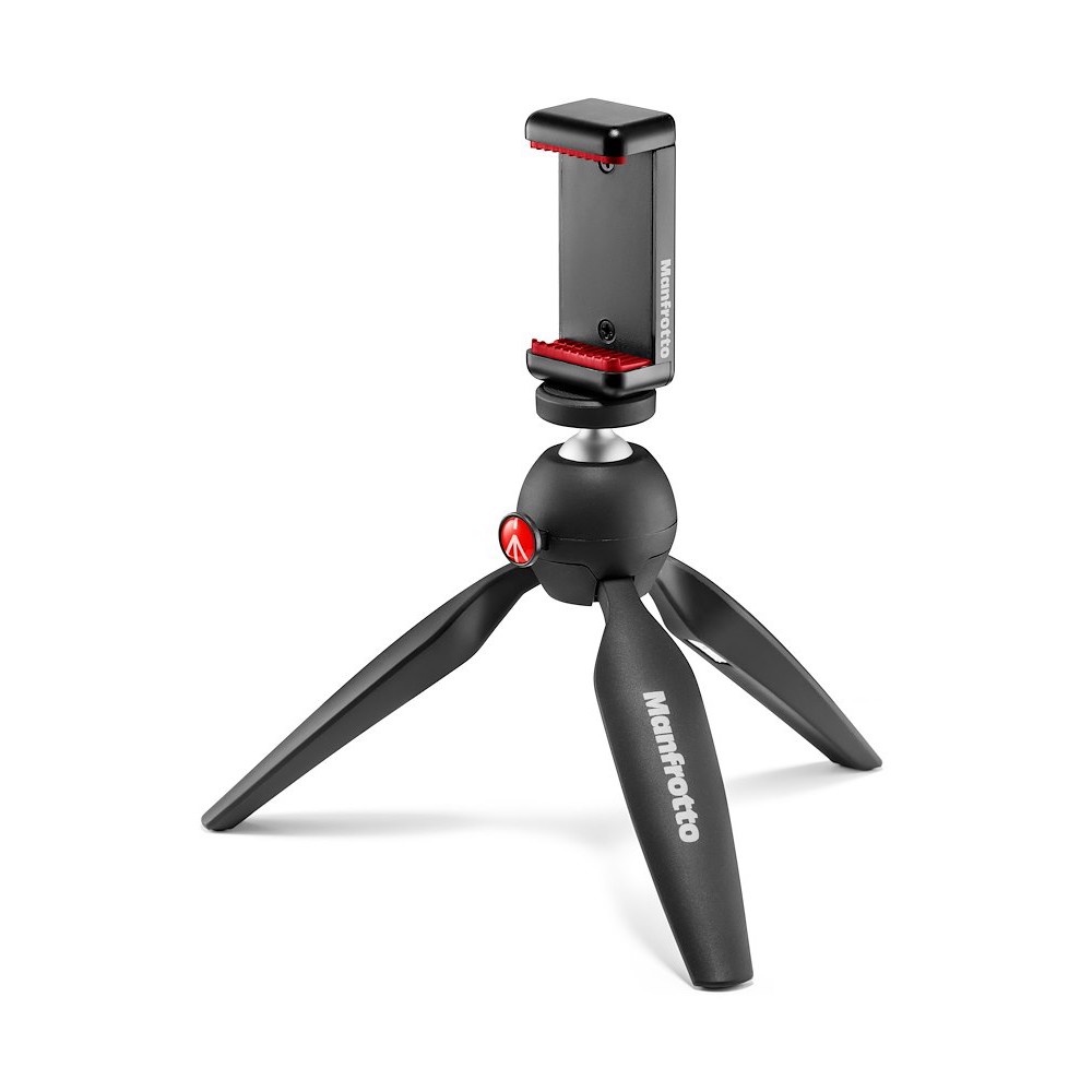 Manfrotto Pixi Mini Treppiede con Clamp nero (Made in Italy)