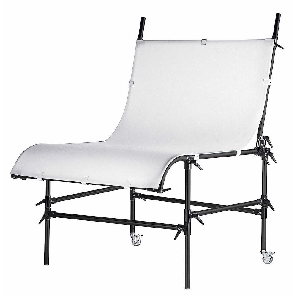 Manfrotto Tavolo still life con pannello in perspex e ruote nero