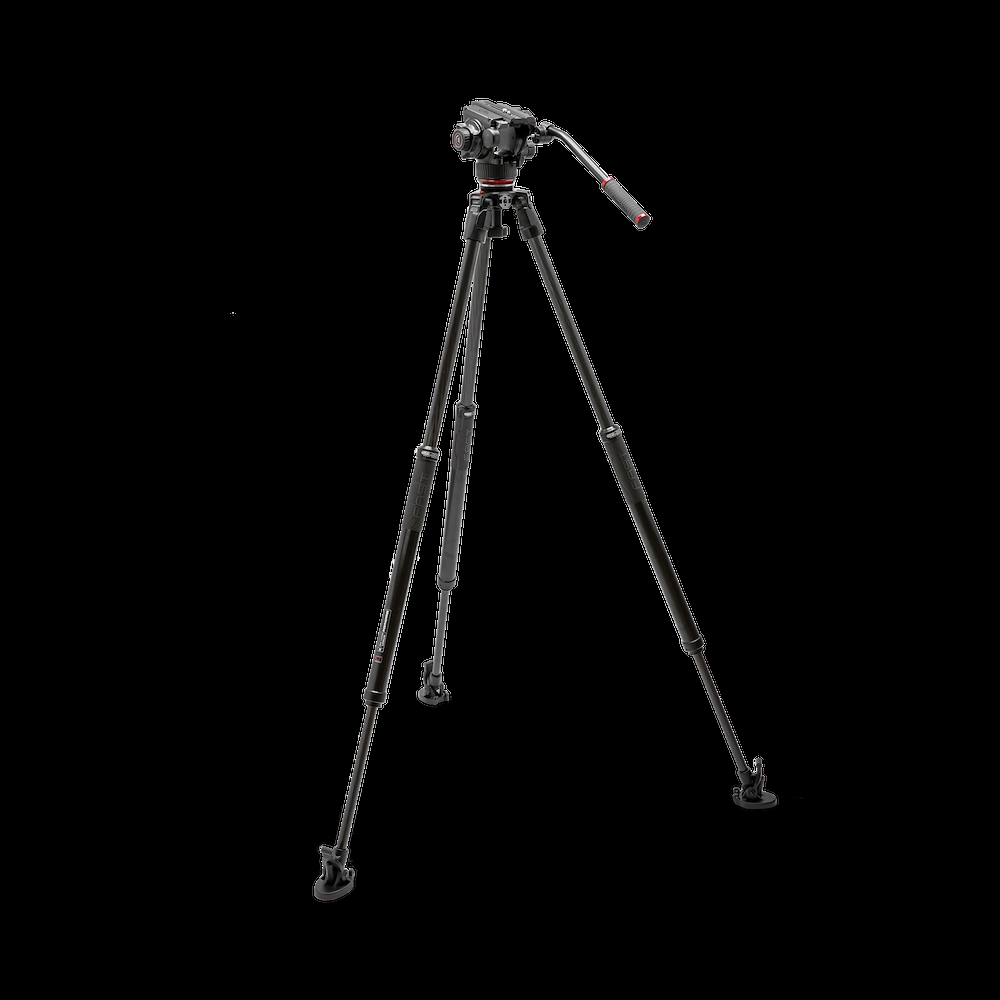 Manfrotto Testa Video Fluida 504X con Treppiede Tubo Singolo 635 Fast