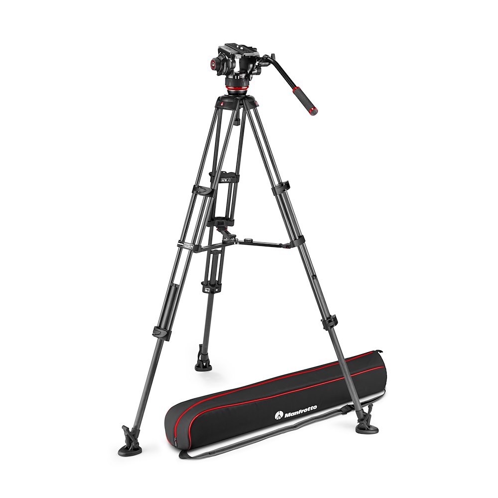 Manfrotto Testa Video Fluida 504X e Trep. 2 tubi in FC e stab. centr