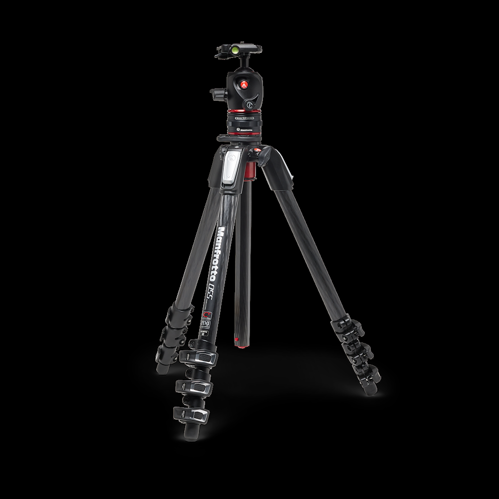 Manfrotto Treppiede 055 Carbonio 4 Sezioni Testa a Sfera XPRO + MOVE