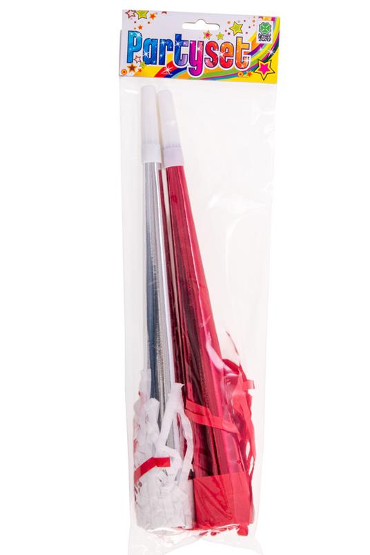 Lafeltrinelli 2 Trombe Metallizzate L.Cm.35 Ca. Carnival Toys (4407)