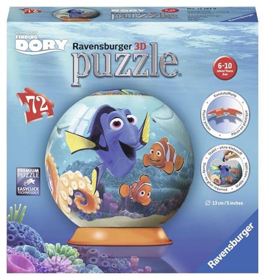 Lafeltrinelli Alla ricerca di Dory 3D Puzzleball Ravensburger (12193)