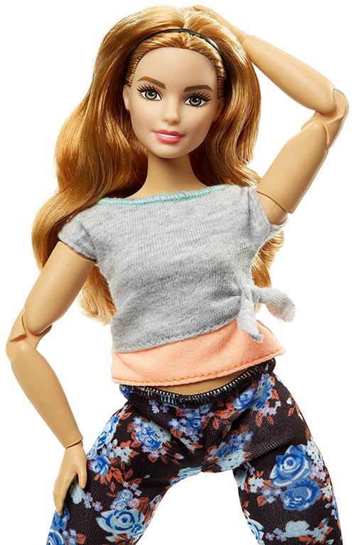 Lafeltrinelli Barbie Bambola con 22 Punti Snodabili. Capelli Ondulati e Abiti da Yoga