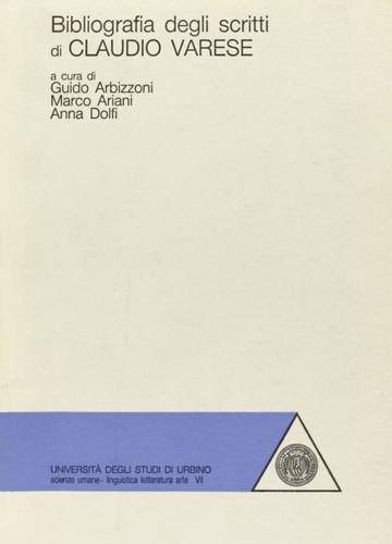 Lafeltrinelli Bibliografia degli scritti di Claudio Varese