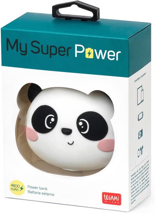 Lafeltrinelli Caricabatteria Portatile 4800 Mah - Power Bank - Panda