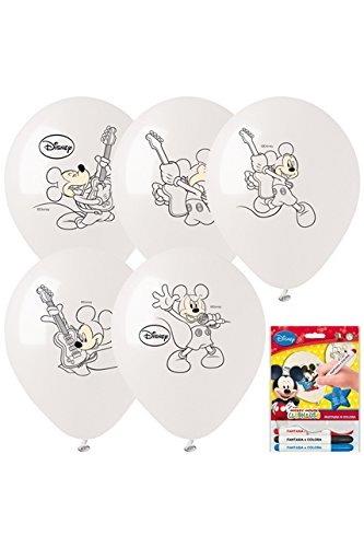 Lafeltrinelli Casa Di Topolino. Kit Palloncini Fantasia E Colora. 5 Palloncini Con Pennarelli
