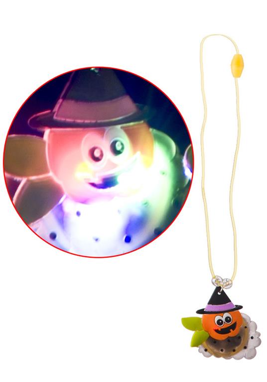 Lafeltrinelli Collana in Gomma C/ Zucca e Luci Batt.Incl. Carnival Toys (8231)