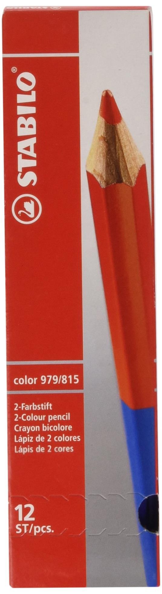 Lafeltrinelli Confezione 12 Pz - Stabilo Bicoloriore Matita Standard Rosso/Blu