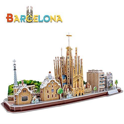 Lafeltrinelli Cubic Fun. Puzzle 3D City Line Barcelona (Tachan MC256h)