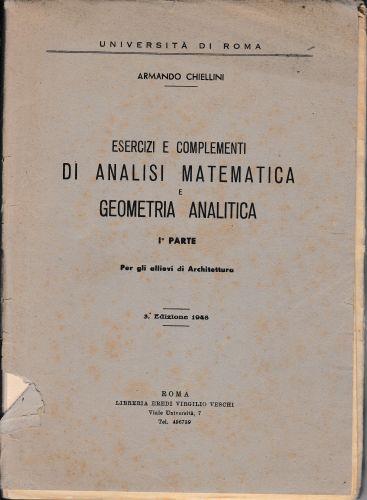 Lafeltrinelli Esercizi e complementi di analisi matematica e geometria analitica 1^ parte