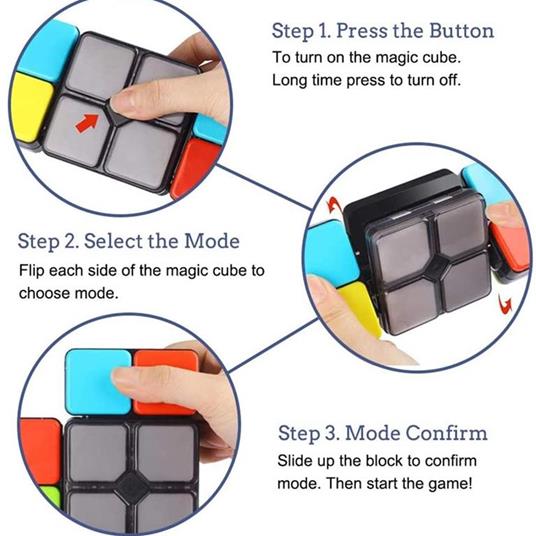 Lafeltrinelli Gioco Abilita Magic Cube Giocattolo Elettronico Bambini Luci E Suoni 4 Modalita