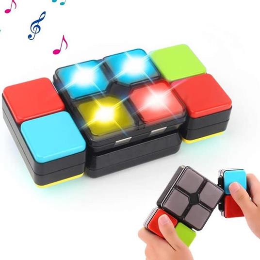Lafeltrinelli Gioco Abilita Magic Cube Giocattolo Elettronico Bambini Luci e Suoni 4 Modalita