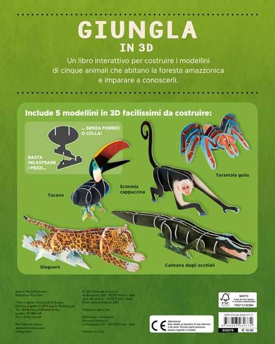 Lafeltrinelli Giungla In 3D. Costruisci 5 Animali Dell’Amazzonia