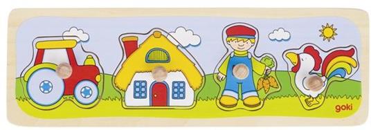 Lafeltrinelli Goki 57493 Puzzle Con Formine 4 Pz Fattoria