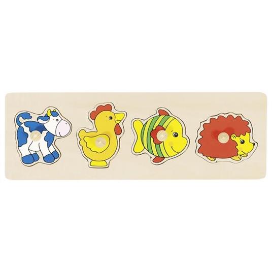 Lafeltrinelli Goki 57865 Puzzle con formine 4 pz Animali