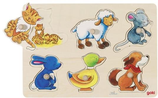 Lafeltrinelli Goki 57929 Puzzle con formine 6 pz Animali