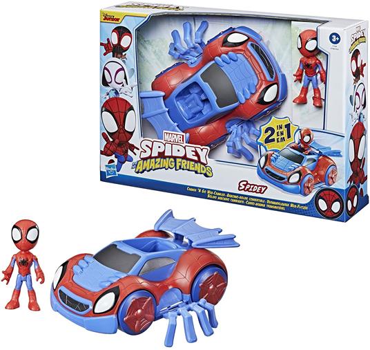 Lafeltrinelli Hasbro Spidey E I Suoi Fantastici Amici Spidey E Web-Crawler Veicolo Convertibile 2-in-1 Con Personaggio 10 Cm