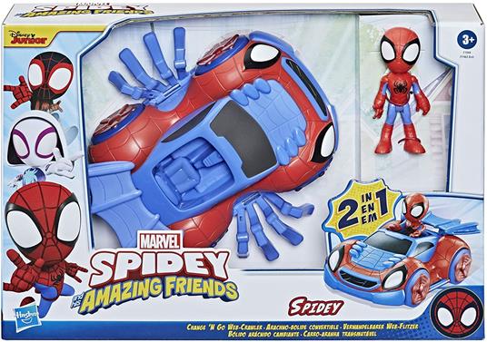 Lafeltrinelli Hasbro Spidey E I Suoi Fantastici Amici Spidey E Web-Crawler Veicolo Convertibile 2-in-1 Con Personaggio 10 Cm