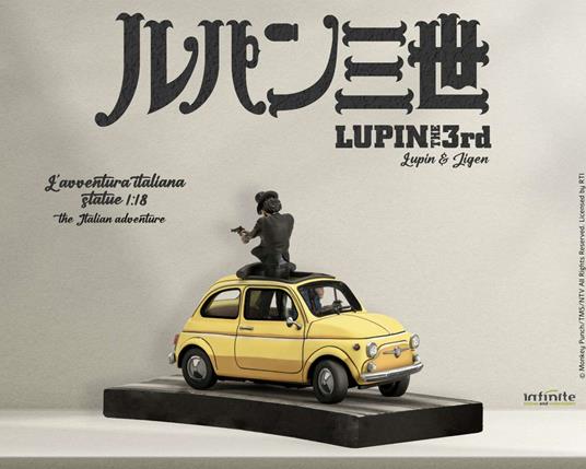 Lafeltrinelli INFINITE Lupin III Lupin & Jigen su Fiat 500 Scala 1:18