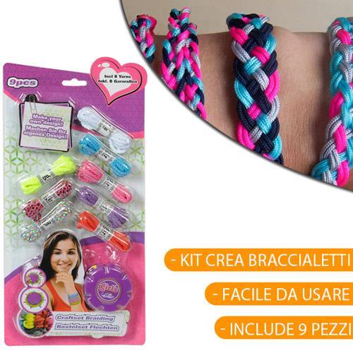 Lafeltrinelli Kit Braccialetti Intrecciati 9 Pezzi Bracciali 10x6x3 Scuola Regalo Eddy Toys