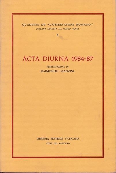 Lafeltrinelli Acta Diurna 1984. 87