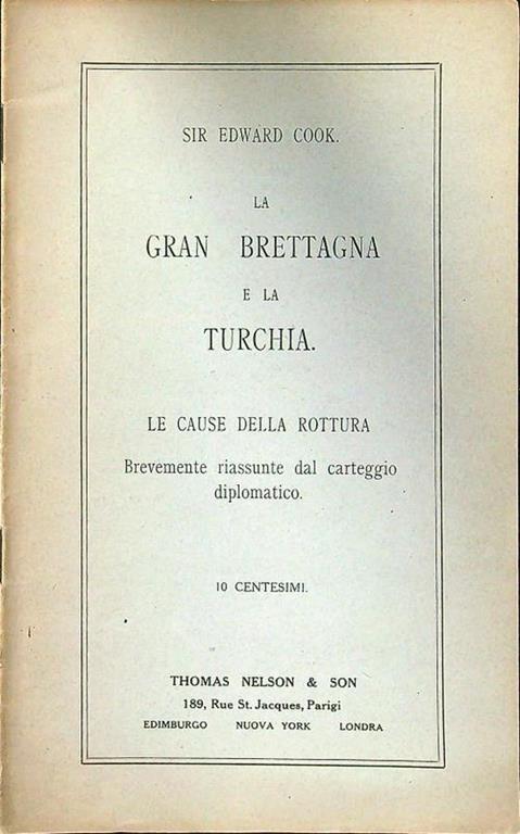 Lafeltrinelli La Gran Bretagna e la Turchia