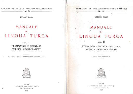 Lafeltrinelli Manuale di lingua turca due volumi