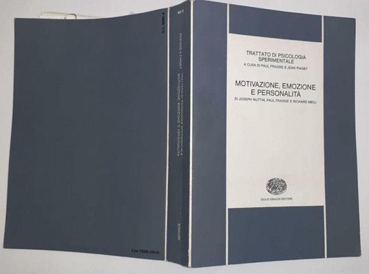 Lafeltrinelli Motivazione emozione e personalita'