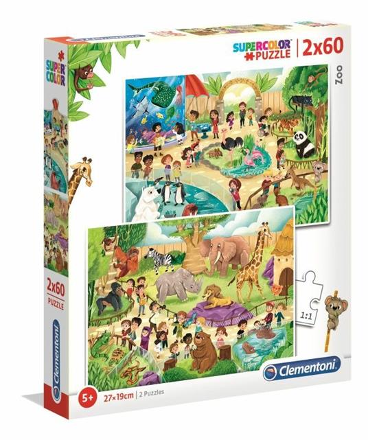 Lafeltrinelli Puzzle Zoo - 2x60 Pezzi