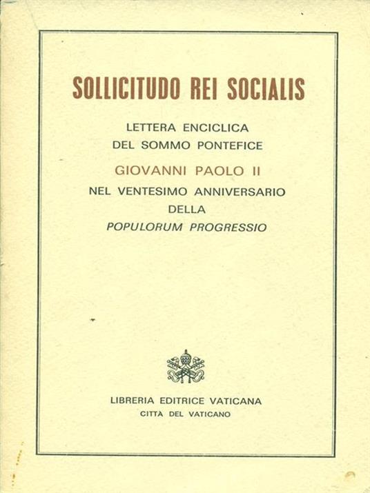 Lafeltrinelli Sollicitudo rei socialis