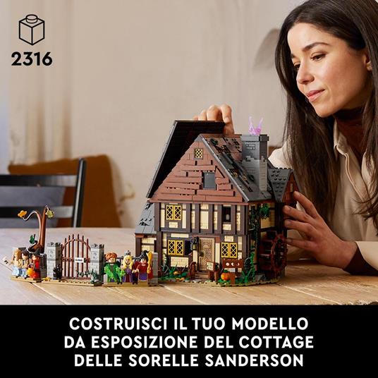 Lafeltrinelli LEGO Ideas 21341 Disney Hocus Pocus: Il Cottage Delle Sorelle Sanderson Modellino Di Casa Da Costruire Regalo Per Adulti