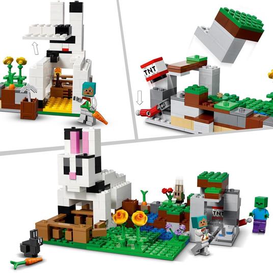 Lafeltrinelli LEGO Minecraft 21181 Il Ranch Del Coniglio Giochi Per Bambini E Bambine Di 8+ Anni Con Figure Di Domatore Zombie E Animali
