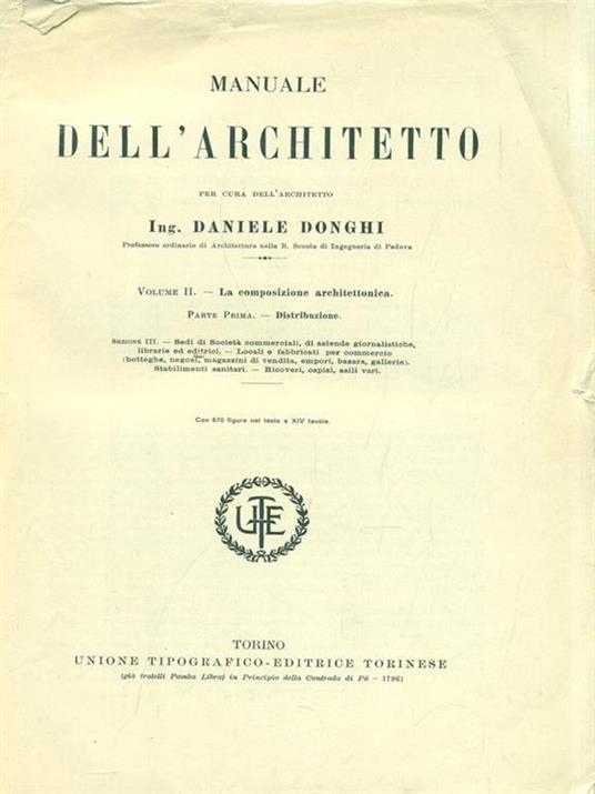 Lafeltrinelli Manuale dell'Architetto. Volume II Parte prima