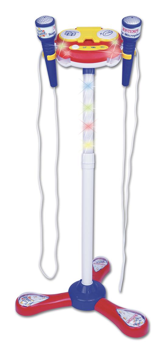 Lafeltrinelli Microfono Da Palcoscenico Con 2 Microfoni Asta Regolabile In Altezza 10 Brani Preregistrati. Bontempi (40 1410)