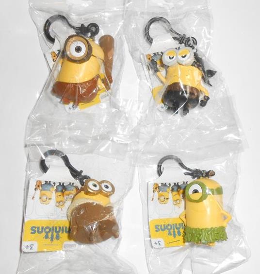Lafeltrinelli Minions Movie Set 4 PVC 3D Clip-ons Dave Stuart Tim