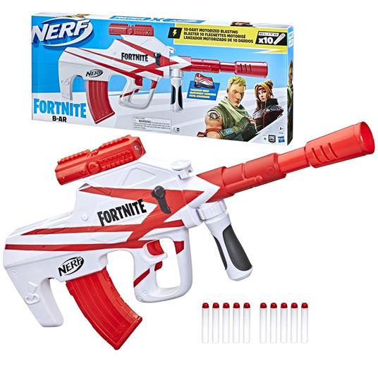 Lafeltrinelli NERF Fucile Pistola Fortnite B-AR Motorized Dart Blaster 10 Elite