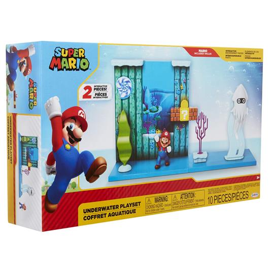 Lafeltrinelli Nintendo super mario playset underwater con personaggo articolato 6 cm