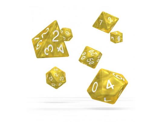 Lafeltrinelli Oakie Doakie Dice RPG Set Marble - Yellow (7) Oakie Doakie Dice