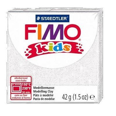 Lafeltrinelli panetto fimo kids 42gr bianco glitter