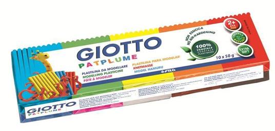 Lafeltrinelli Pasta da modellare Giotto Patplume. Scatola 10 panetti da 50 g. Colori assortiti