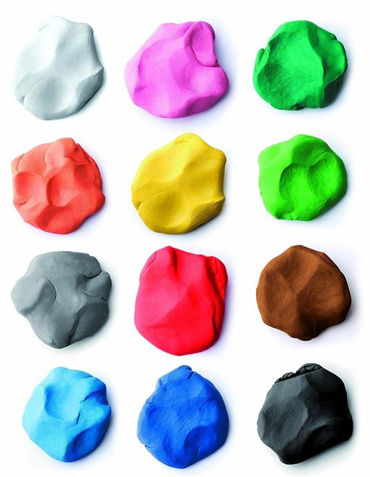 Lafeltrinelli Pasta Da Modellare Giotto Patplume. Scatola 12 Panetti Da 350 G. Colori Assortiti